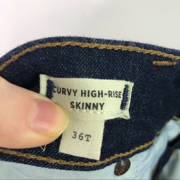 Madewell Curvy High Rise Skinny Jeans Lucille Dark - Picture 5 of 7